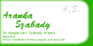 aranka szabady business card